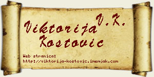 Viktorija Kostović vizit kartica